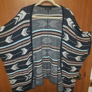 Aztec style sweater wrap